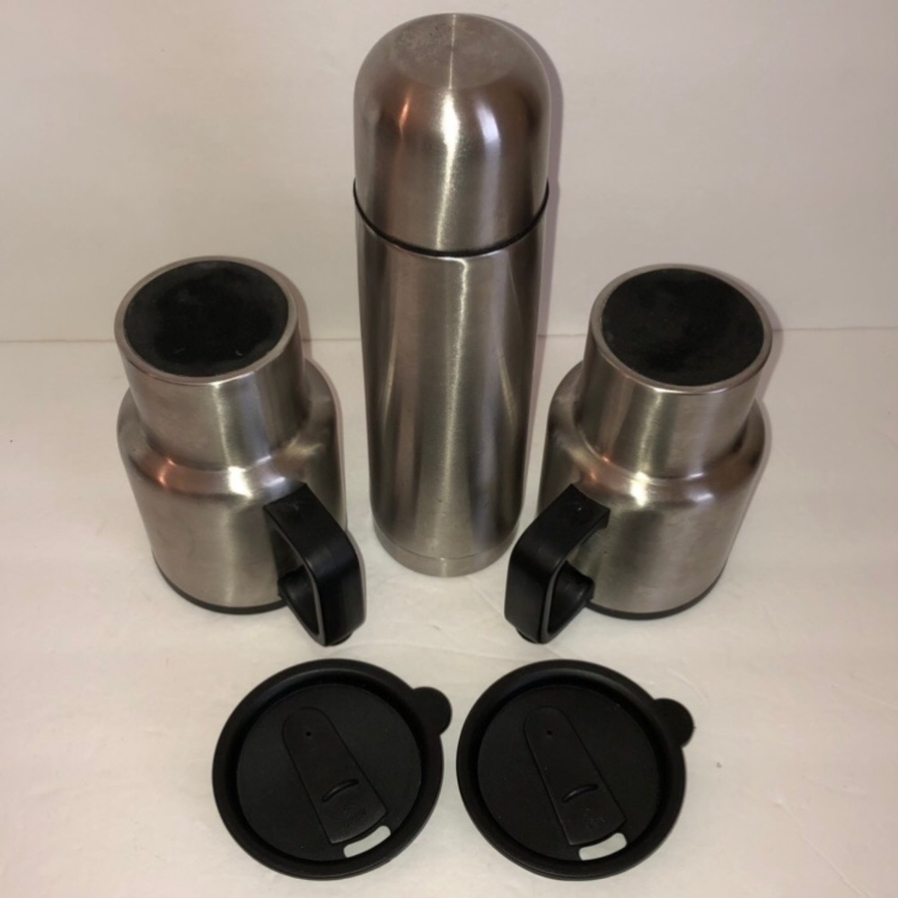 3-Pc Double Wall Thermos & Travel Mug Set - Picture 3 of 8